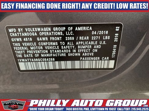 Used 2016 Volkswagen Passat 1.8T S FWD image 27