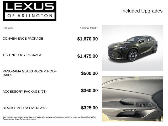 Used 2026 Lexus RX 350 w/ Convenience Package AWD/4WD image 4