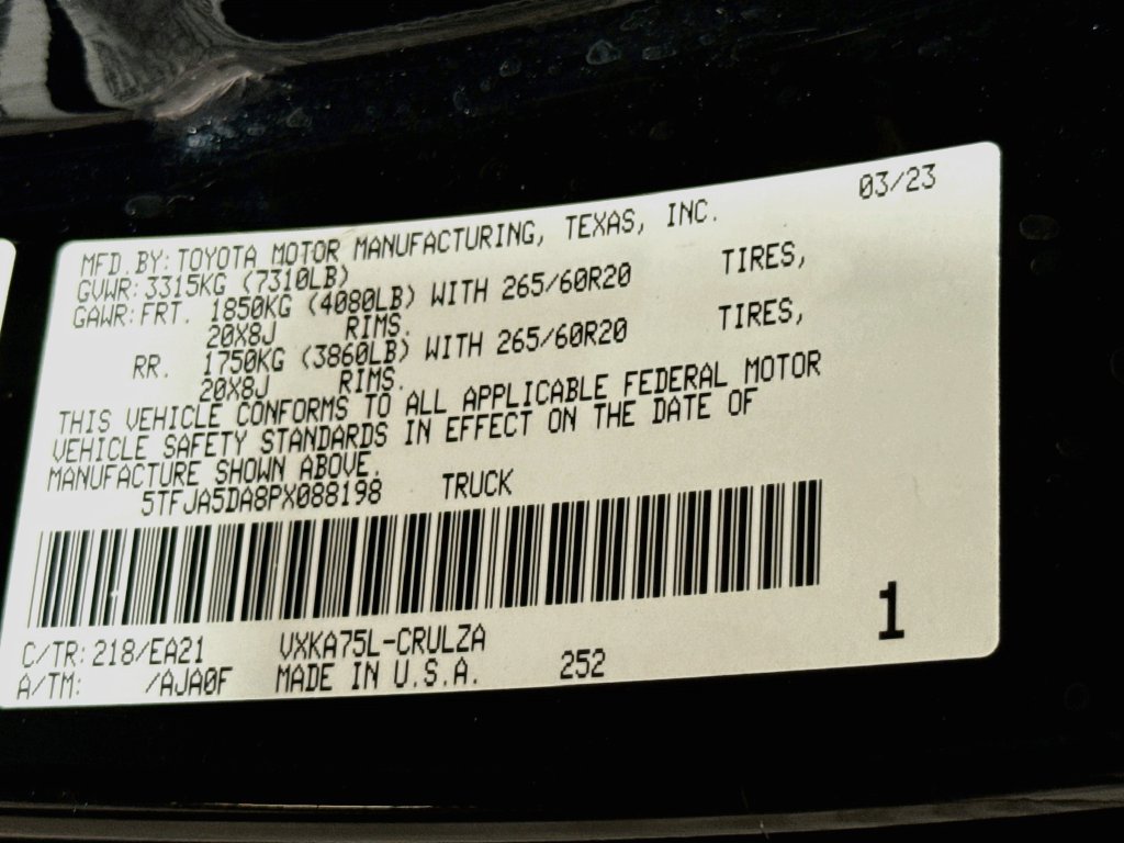 Used 2023 Toyota Tundra Limited AWD/4WD image 34