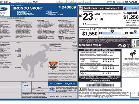 Certified 2022 Ford Bronco Sport Badlands w/ Premium Package image 6