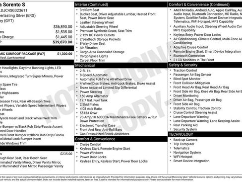 Certified 2025 Kia Sorento S w/ Panoramic Sunroof Package image 33
