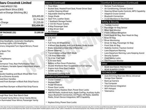 Used 2023 Subaru Crosstrek 2.5i Limited w/ Moonroof Package image 10