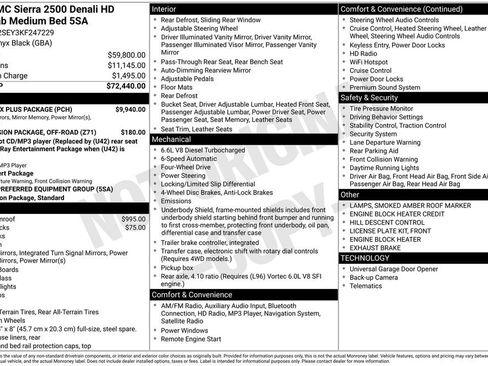 Used 2019 GMC Sierra 2500 Denali w/ Duramax Plus Package AWD/4WD image 5