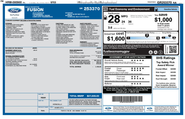 Used 2016 Ford Fusion SE FWD image 3