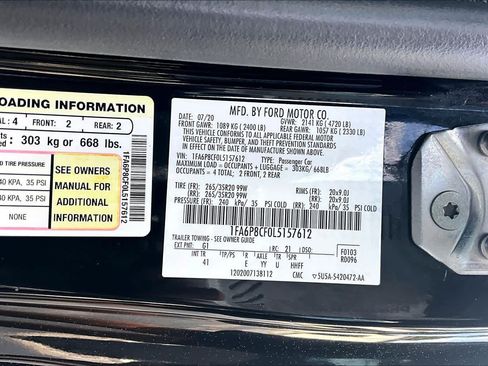 Used 2020 Ford Mustang GT Premium w/ Ford Safe & Smart Package RWD image 33