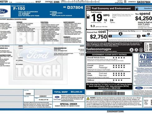 Used 2025 Ford F150 XLT w/ Equipment Group 301A Standard RWD image 2
