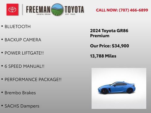Used 2024 Toyota GR86 Premium w/ Performance Package RWD image 9