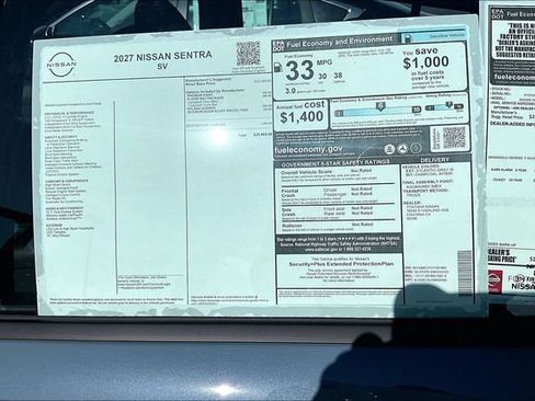 New 2027 Nissan Sentra SV w/ Floor Mat Package FWD image 12
