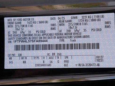 Used 2025 Ford F150 Tremor w/ Equipment Group 402A High AWD/4WD image 80