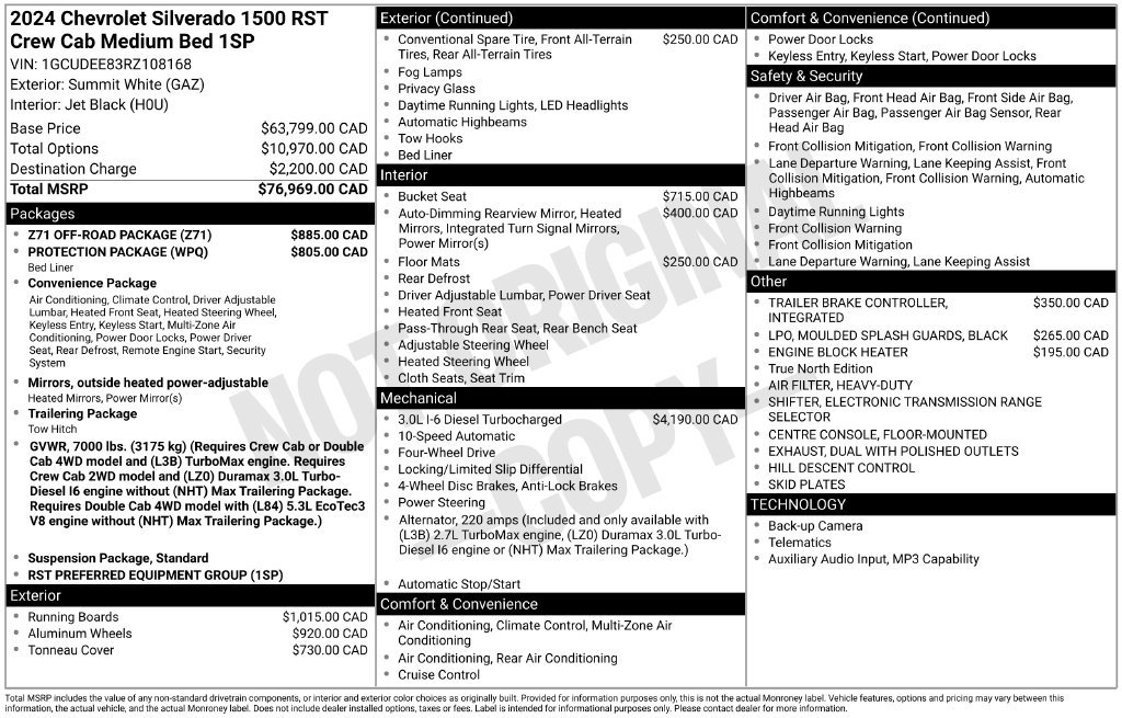 Used 2024 Chevrolet Silverado 1500 RST w/ Z71 Off-Road Package AWD/4WD image 57