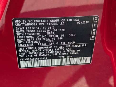 Used 2019 Volkswagen Atlas SE w/ Panoramic Sunroof Package FWD image 31