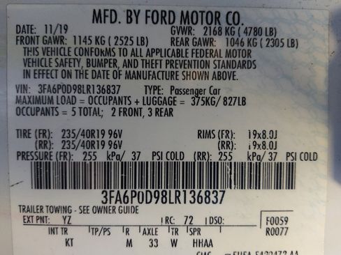 Used 2020 Ford Fusion Titanium AWD/4WD image 33