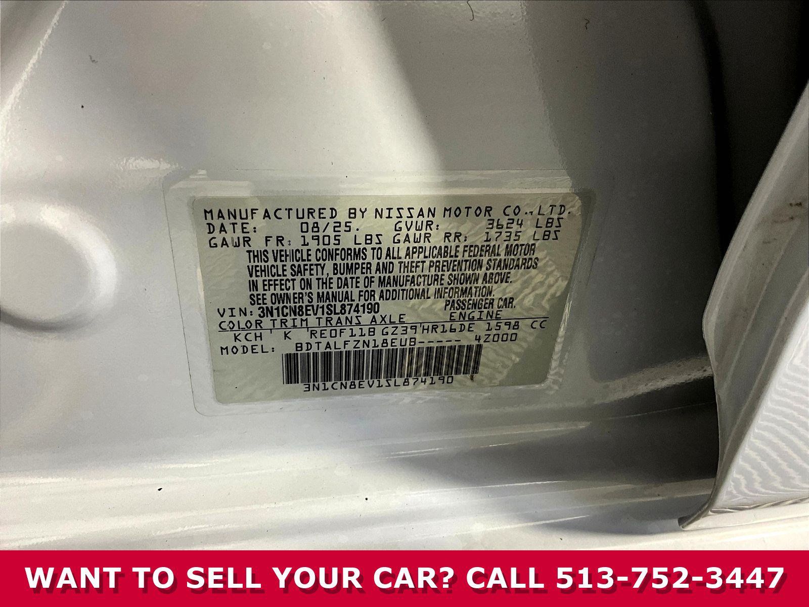 Certified 2025 Nissan Versa SV w/ Trunk Package FWD image 17