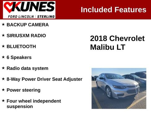 Used 2018 Chevrolet Malibu LT FWD image 2