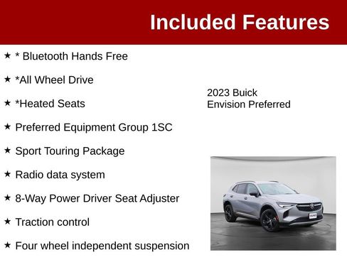 Used 2023 Buick Envision Preferred w/ Sport Touring Package AWD/4WD image 3