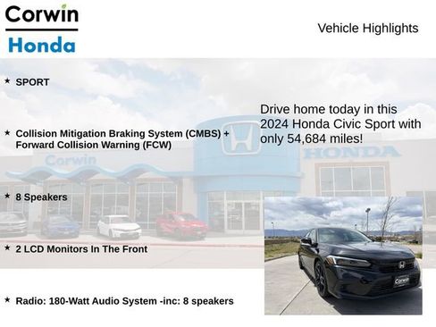 Used 2024 Honda Civic Sport image 6