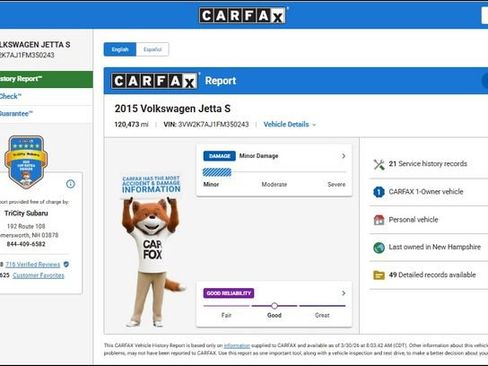 Used 2015 Volkswagen Jetta S image 3