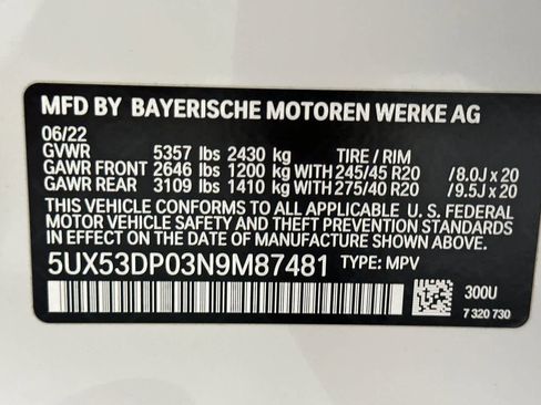 Used 2022 BMW X3 xDrive30i w/ M Sport Package 2 image 30