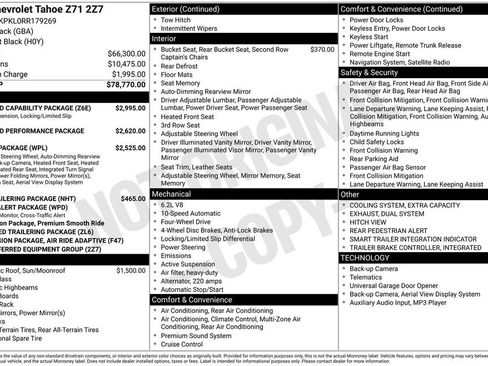 Used 2024 Chevrolet Tahoe Z71 w/ Off-Road Capability Package image 7