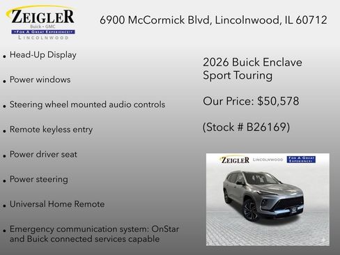 New 2026 Buick Enclave Sport Touring w/ Power Package FWD image 24