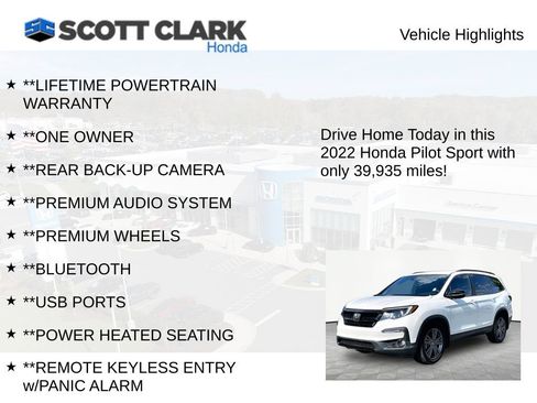 Used 2022 Honda Pilot Sport image 11