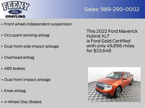 Used 2022 Ford Maverick XLT w/ XLT Luxury Package image 26