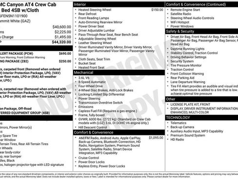 Used 2022 GMC Canyon 4x4 Crew Cab AT4 w/ Driver Alert Package image 41