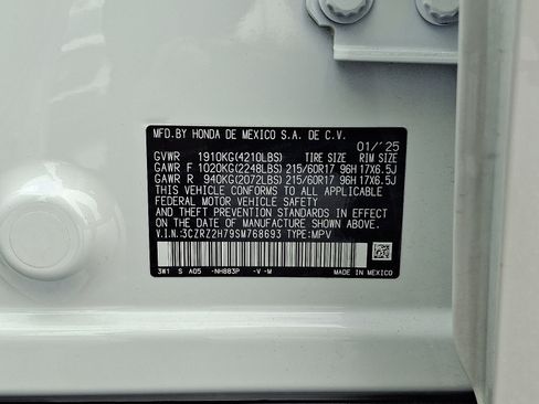 Certified 2025 Honda HR-V EX-L image 26