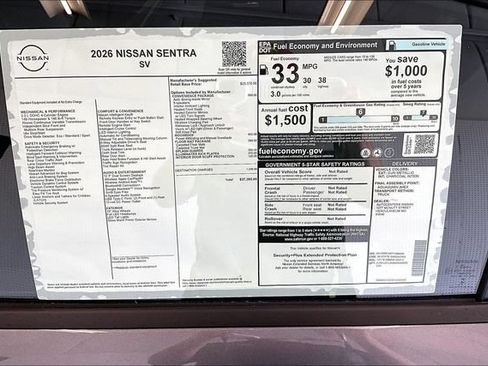 New 2026 Nissan Sentra SV w/ SV Convenience Package FWD image 37