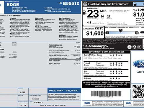 Used 2017 Ford Edge SEL w/ Equipment Group 201A image 5