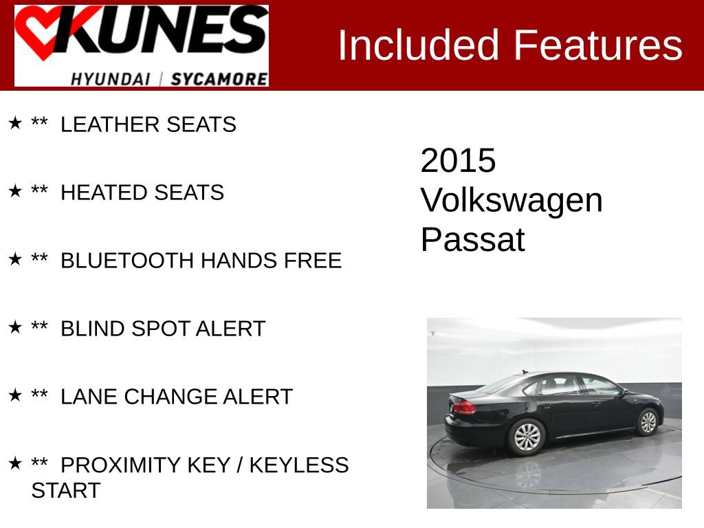 Used 2015 Volkswagen Passat 1.8T Wolfsburg Edition FWD image 2
