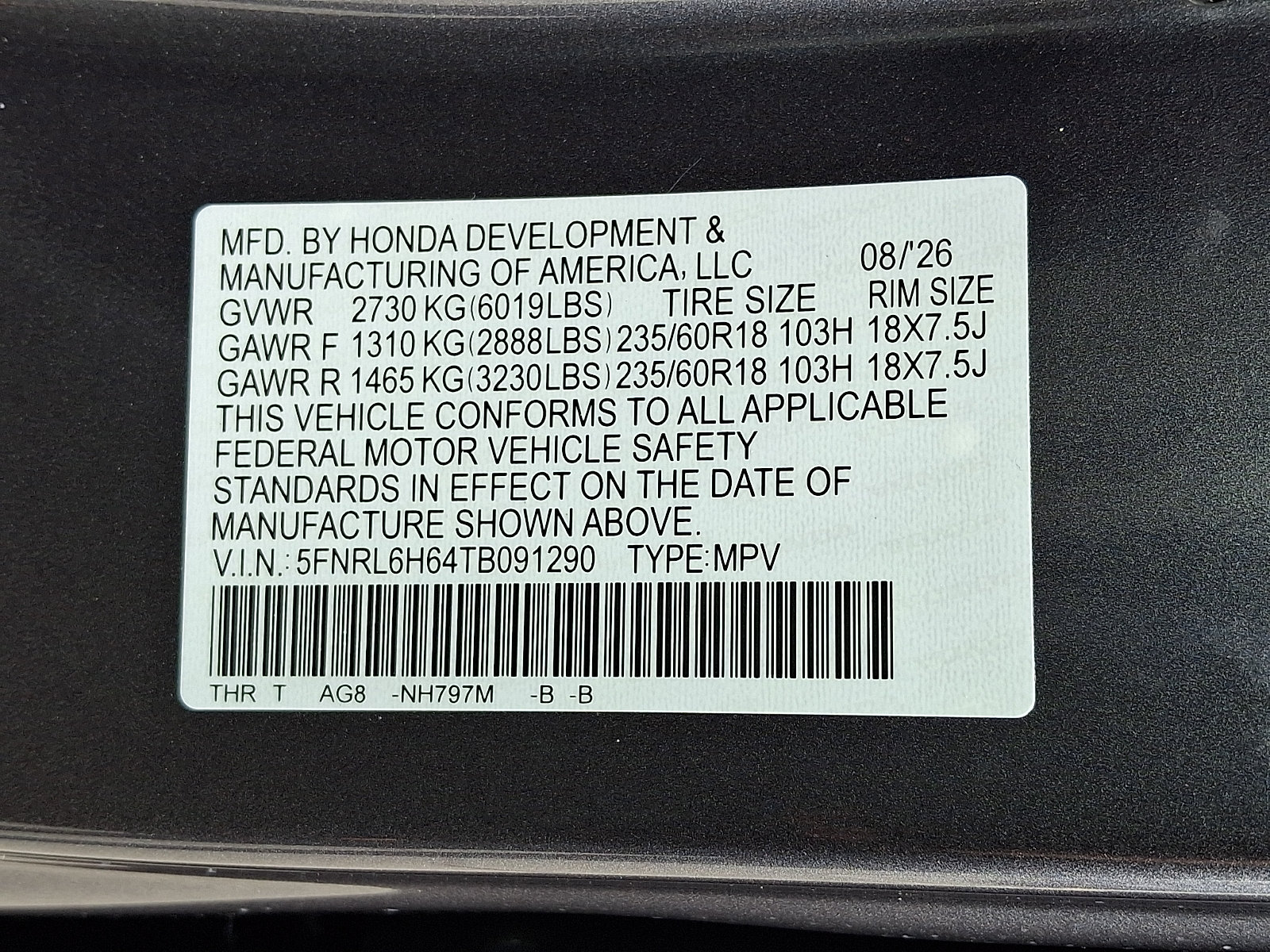 New 2026 Honda Odyssey EX-L image 10