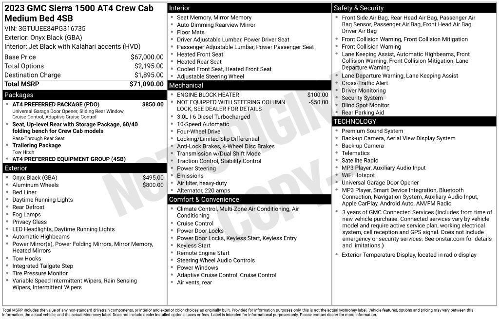 Used 2023 GMC Sierra 1500 AT4 w/ AT4 Preferred Package AWD/4WD image 42