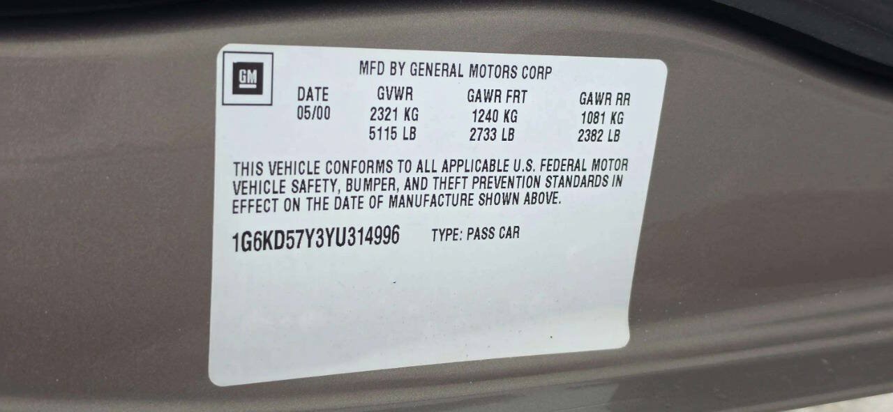 Used 2000 Cadillac De Ville w/ Comfort/Convenience Pkg FWD image 10