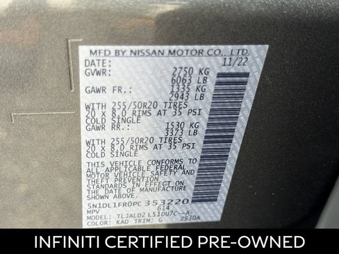 Certified 2023 INFINITI QX60 Luxe w/ Cargo Package FWD image 37