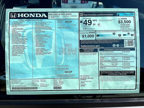 New 2026 Honda Civic Sport image 19