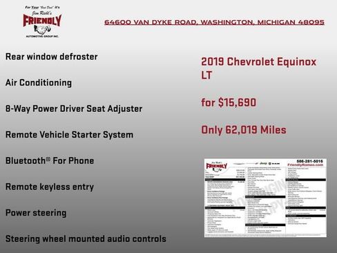 Used 2019 Chevrolet Equinox LT w/ Driver Convenience Package FWD image 7