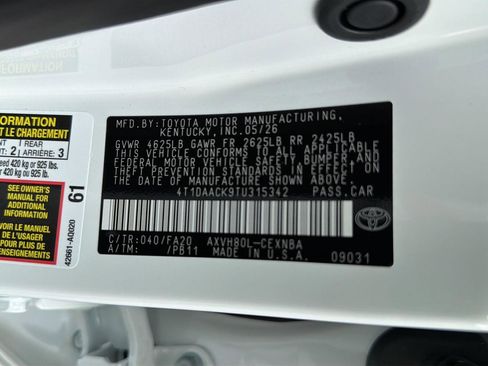 New 2026 Toyota Camry LE FWD image 35