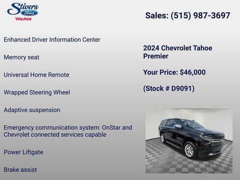 Used 2024 Chevrolet Tahoe Premier AWD/4WD image 40