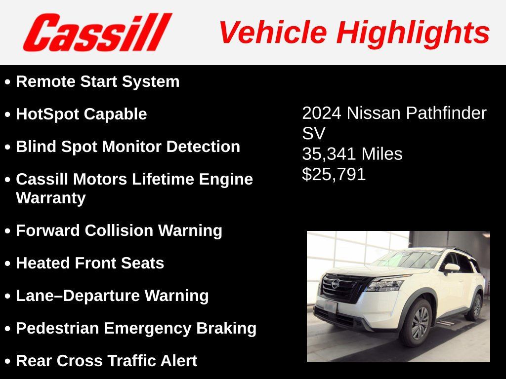 Used 2024 Nissan Pathfinder SV w/ Black Appearance Package FWD image 3