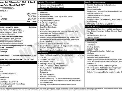 Used 2021 Chevrolet Silverado 1500 LT Trail Boss w/ Convenience Package II AWD/4WD image 3