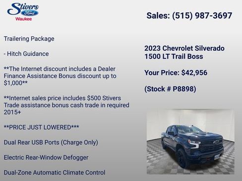 Used 2023 Chevrolet Silverado 1500 LT Trail Boss w/ Protection Package AWD/4WD image 21