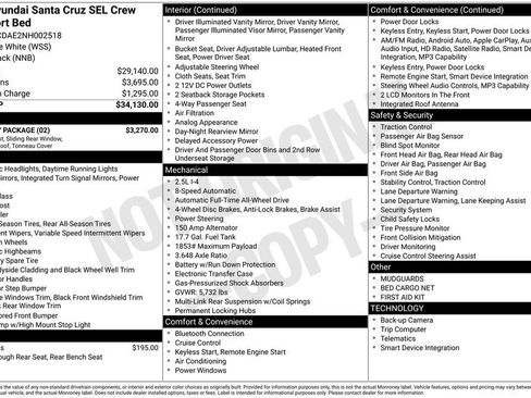 Used 2022 Hyundai Santa Cruz SEL w/ Activity Package AWD/4WD image 4