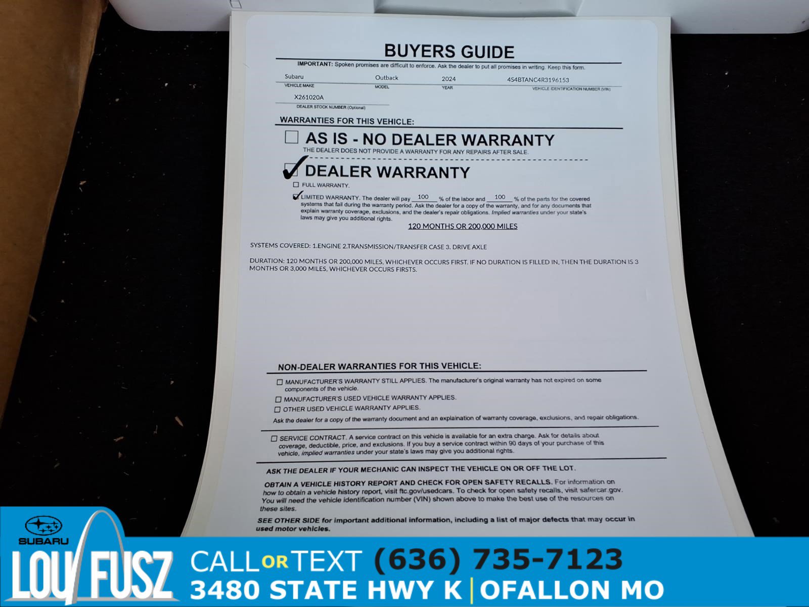 Used 2024 Subaru Outback Limited AWD/4WD image 35