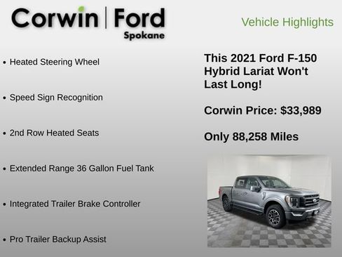 Used 2021 Ford F150 Lariat w/ Equipment Group 502A High image 36