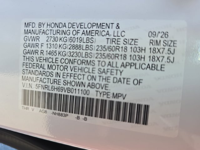 New 2027 Honda Odyssey EX-L image 36