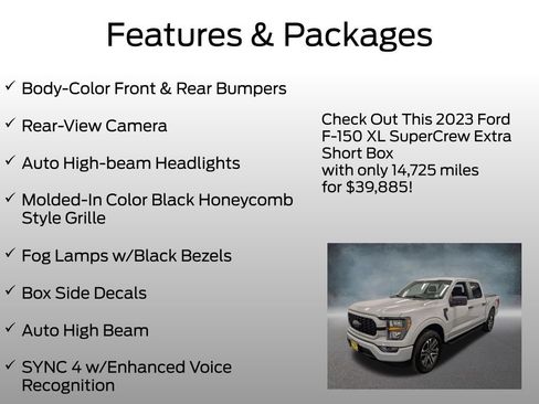Certified 2023 Ford F150 XL w/ STX Appearance Package AWD/4WD image 8