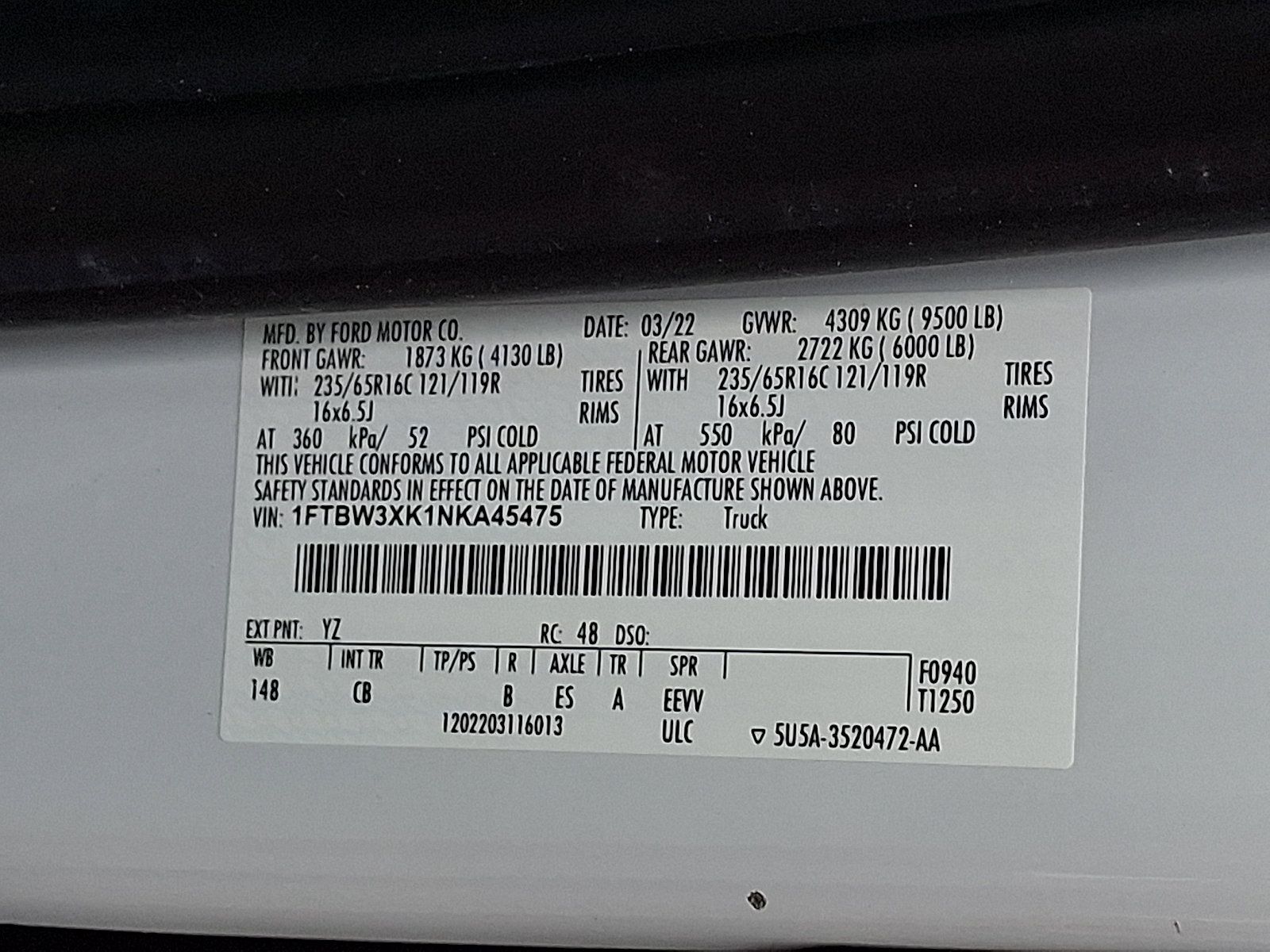 Used 2022 Ford E-Transit 148 High Roof Extended RWD image 25