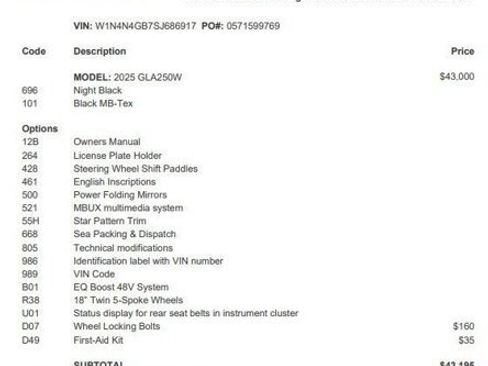 Certified 2025 Mercedes-Benz GLA 250 GLA 250 image 4