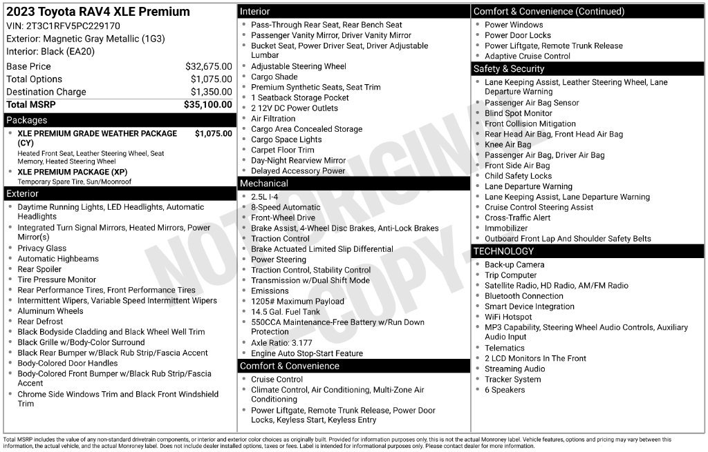 Used 2023 Toyota RAV4 XLE Premium FWD image 10